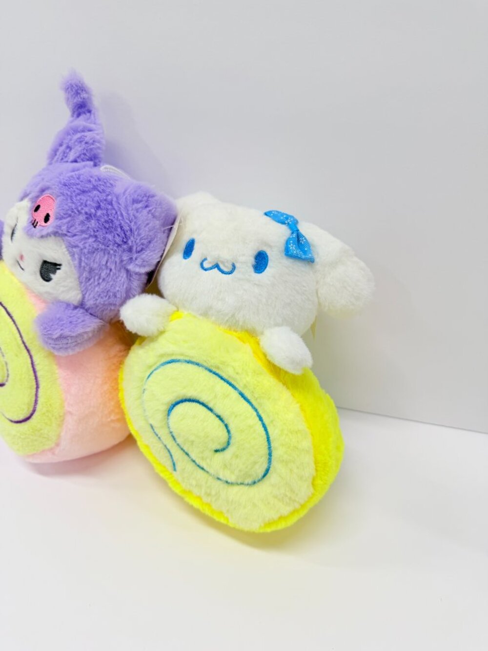 Sanrio Kuromi & Cinnamoroll Swiss Roll Cake Mini Plush Set of 2 - Picture 2 of 4